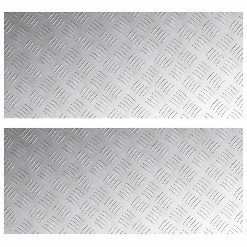 Laiptų danga Stačiakampio 2 pcs Sidabro 90 x 40 cm Aliuminis