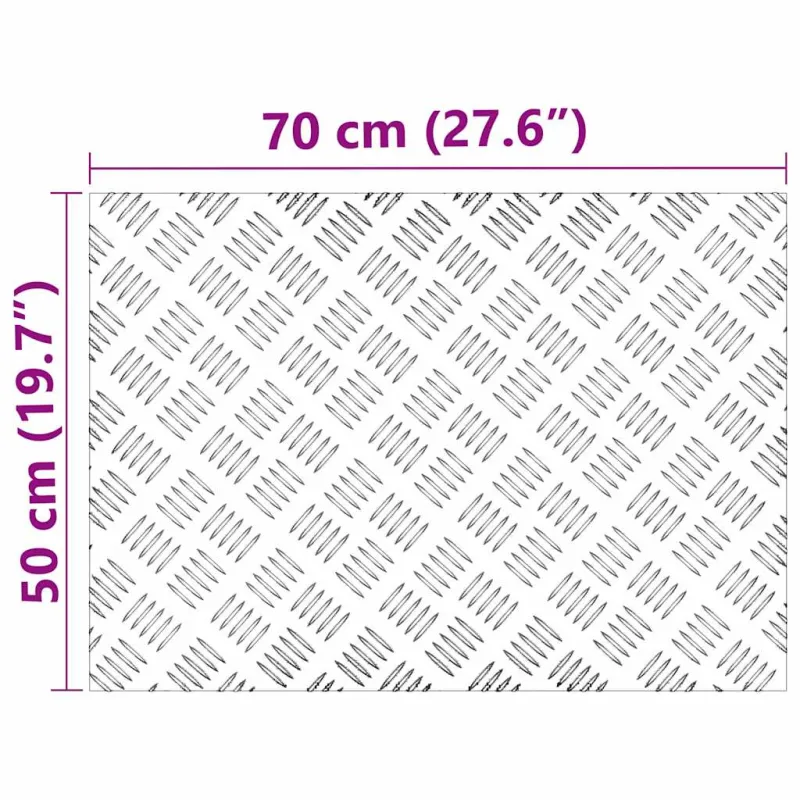 Laiptų danga Stačiakampio 2 pcs Sidabro 70 x 50 cm Aliuminis