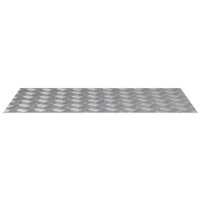 Laiptų danga Stačiakampio 4 pcs Sidabro 90 x 50 cm Aliuminis