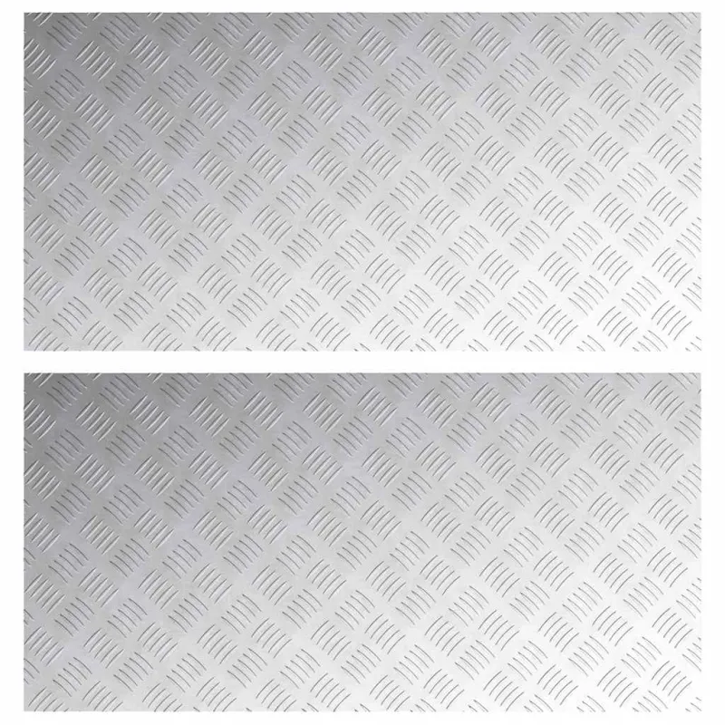 Laiptų danga Stačiakampio 2 pcs Sidabro 100 x 50 cm Aliuminis