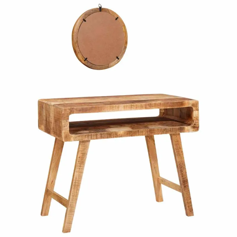Makiažo stalas Ruda 90 x 76 x 45 cm Kietas mango medis