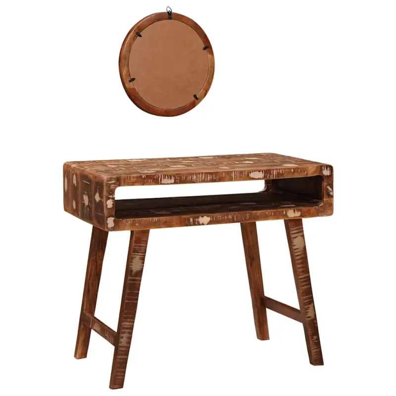 Makiažo stalas Ruda 90 x 76 x 45 cm Kietas atkurtas medis