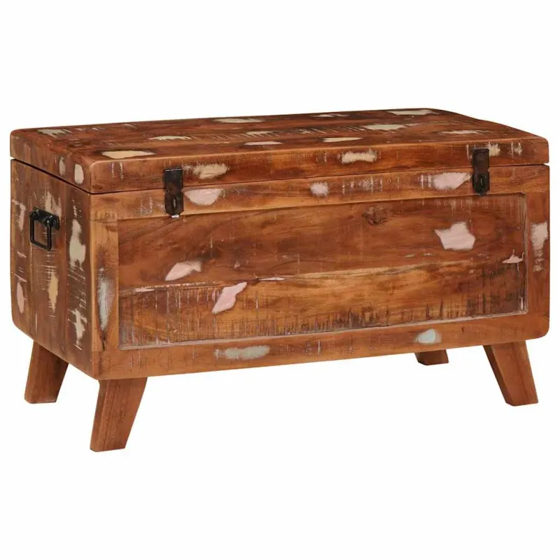 Saugojimo dėžė 70 x 35 x 40 cm perdirbtos medienos masyvas
