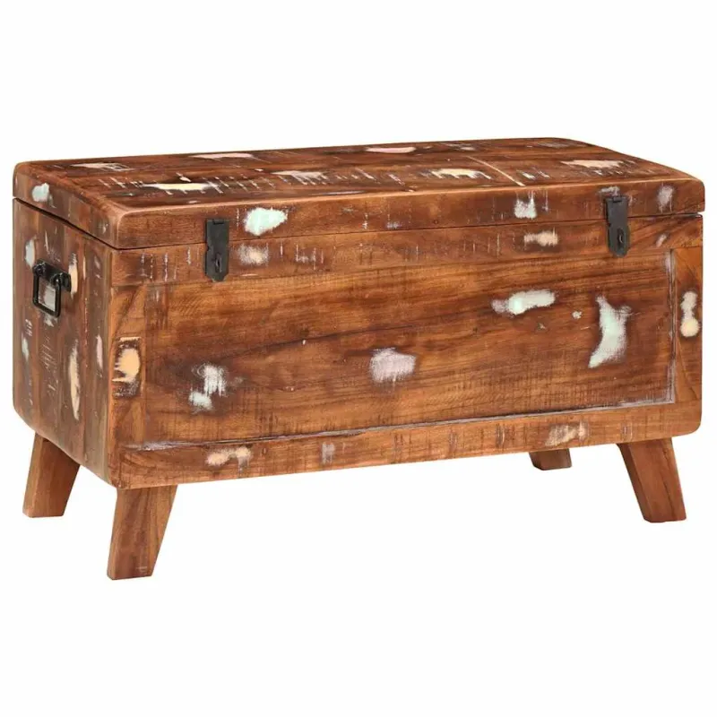 Saugojimo dėžė 70 x 35 x 40 cm perdirbtos medienos masyvas