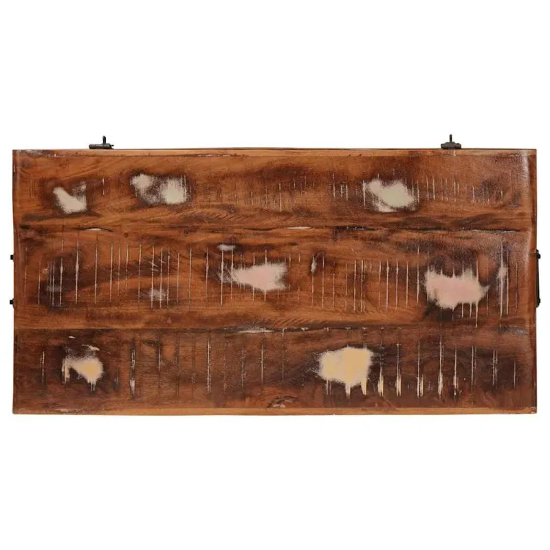 Saugojimo dėžė 70 x 35 x 40 cm perdirbtos medienos masyvas