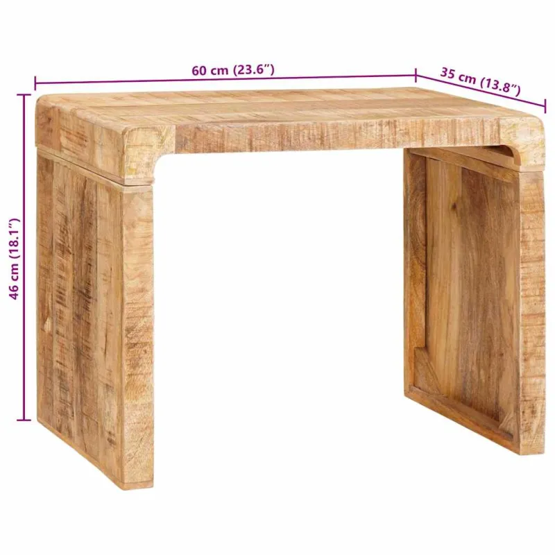 Žurnalinis staliukas Ruda 60 x 35 x 46 cm Kietas mango medis