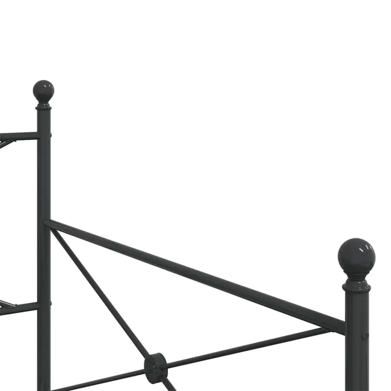Dieninė lova be čiužinio Juoda 107x203 cm Plienas