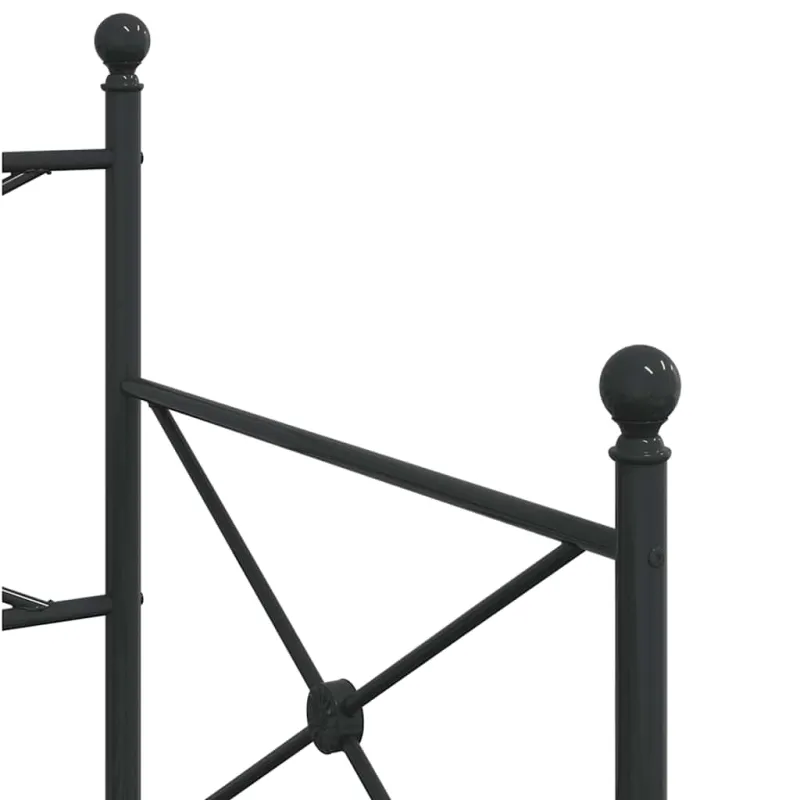 kušetė su kušete be čiužinio Juodas 75x190 cm Plienas