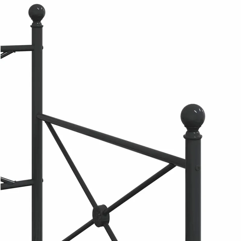 kušetė su kušete be čiužinio Juodas 90x200 cm Plienas