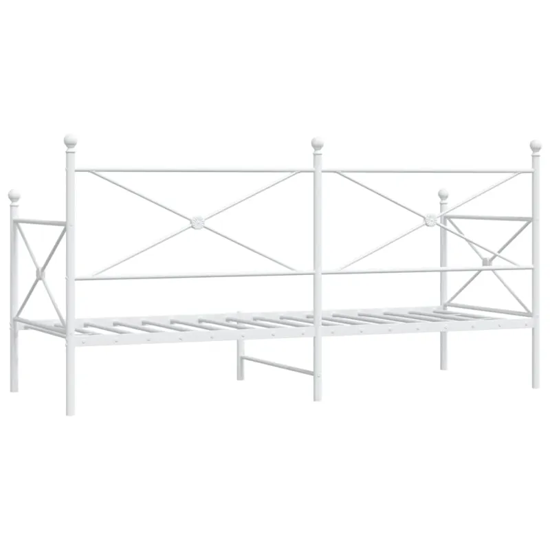 Dieninė lova be čiužinio Balta 90x200 cm Plienas
