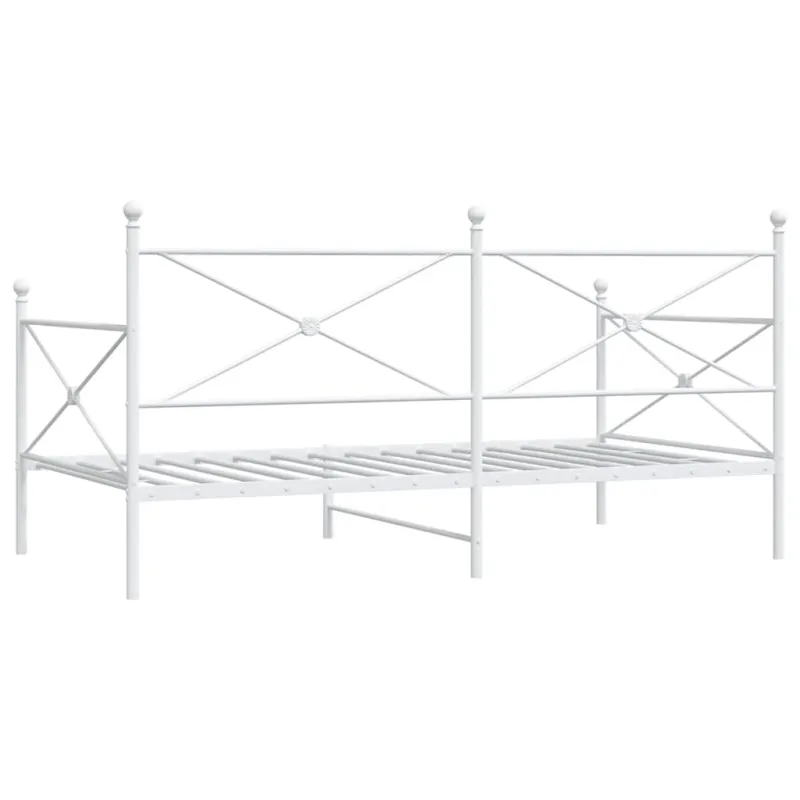 Dieninė lova be čiužinio Balta 107x203 cm Plienas
