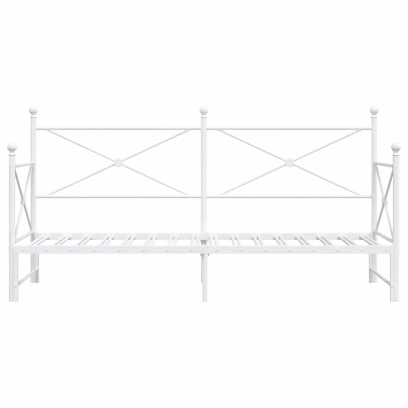 kušetė su kušete be čiužinio Baltas 75x190 cm Plienas