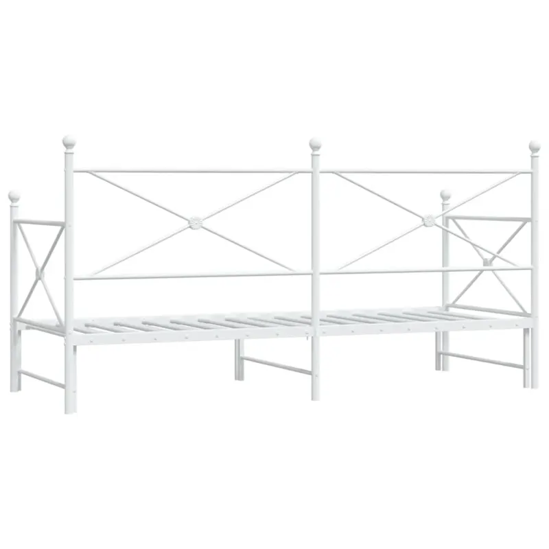 kušetė su kušete be čiužinio Balta 80x200 cm plienas