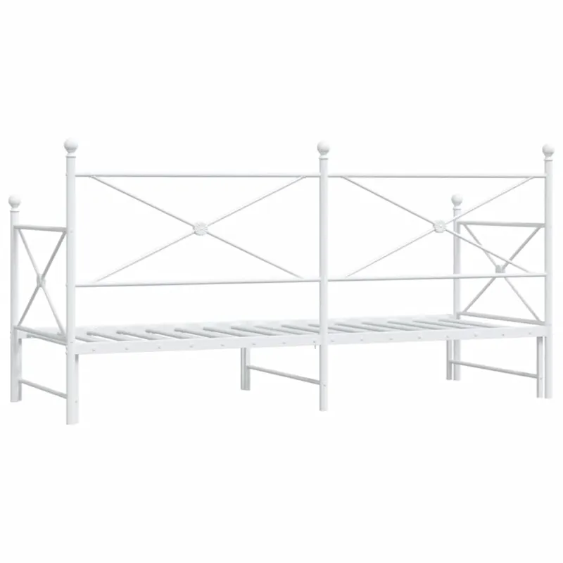kušetė su kušete be čiužinio Balta 90x200 cm plienas