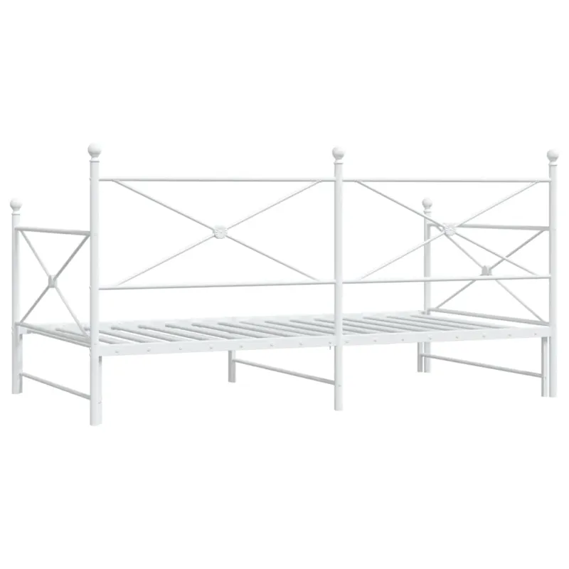 kušetė su čiužiniu be čiužinio Baltas 107x203 cm Plienas