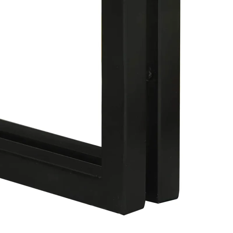 Suklijuotas stalas 3 pcs Kietos akacijos medienos ir metalo