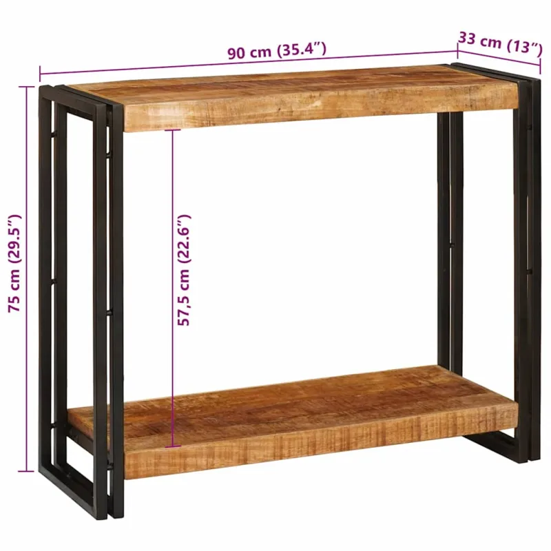 Konsolinis stalas Ruda 90 x 33 x 75 cm Kietas mango medis