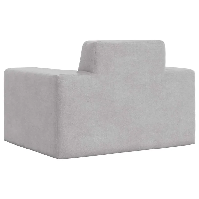 Vaikiška sofa, šviesiai pilkos spalvos, minkštas pliušas