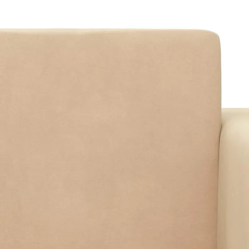 Vaikiška sofa-lova, kreminės spalvos, minkštas pliušas