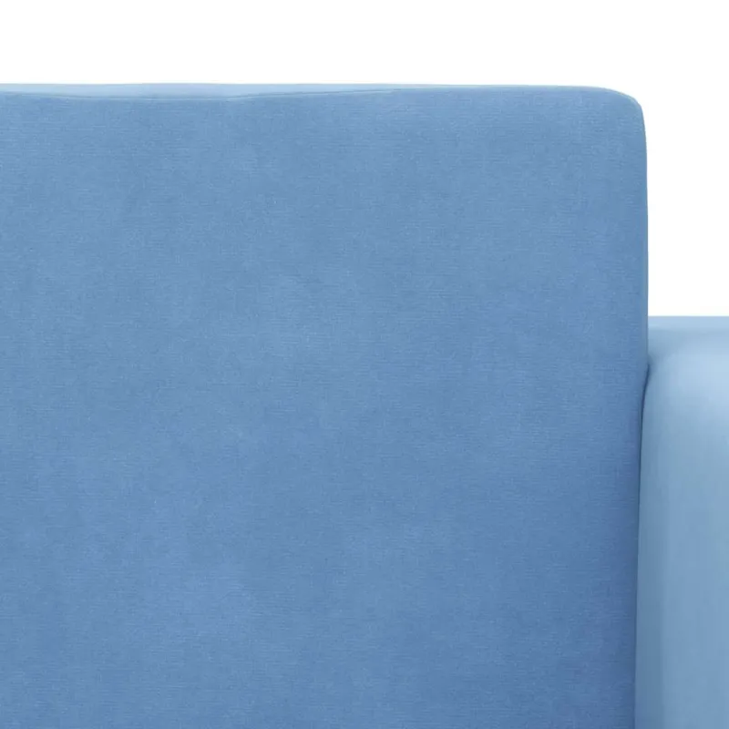 Vaikiška sofa-lova, mėlynos spalvos, minkštas pliušas