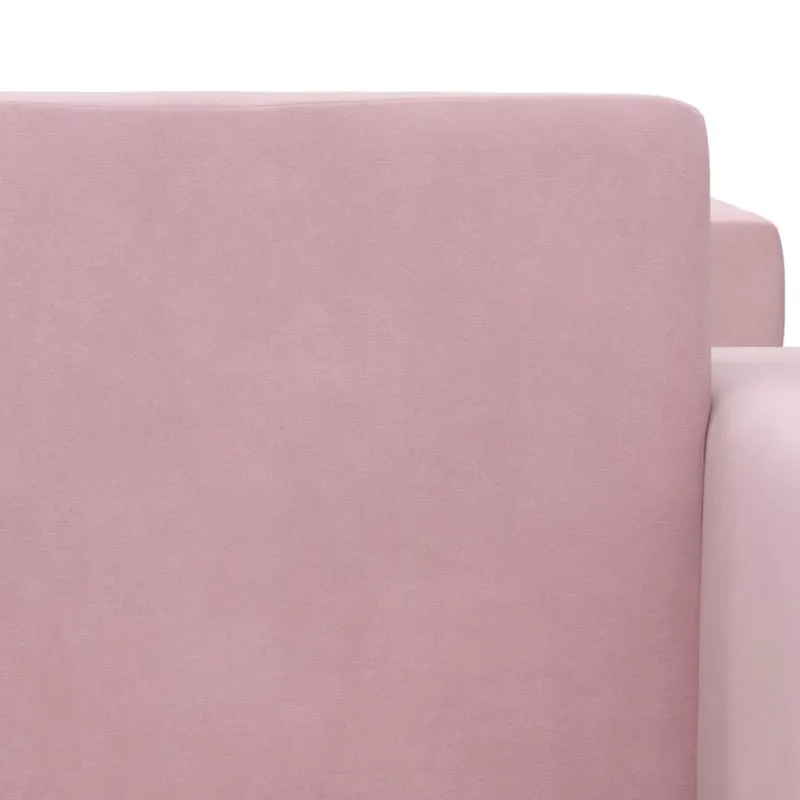 Vaikiška sofa-lova, rožinės spalvos, minkštas pliušas