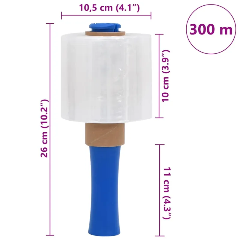 Stretch Films 10 vnt Permatomos 23 µm 10 cm x 300 m