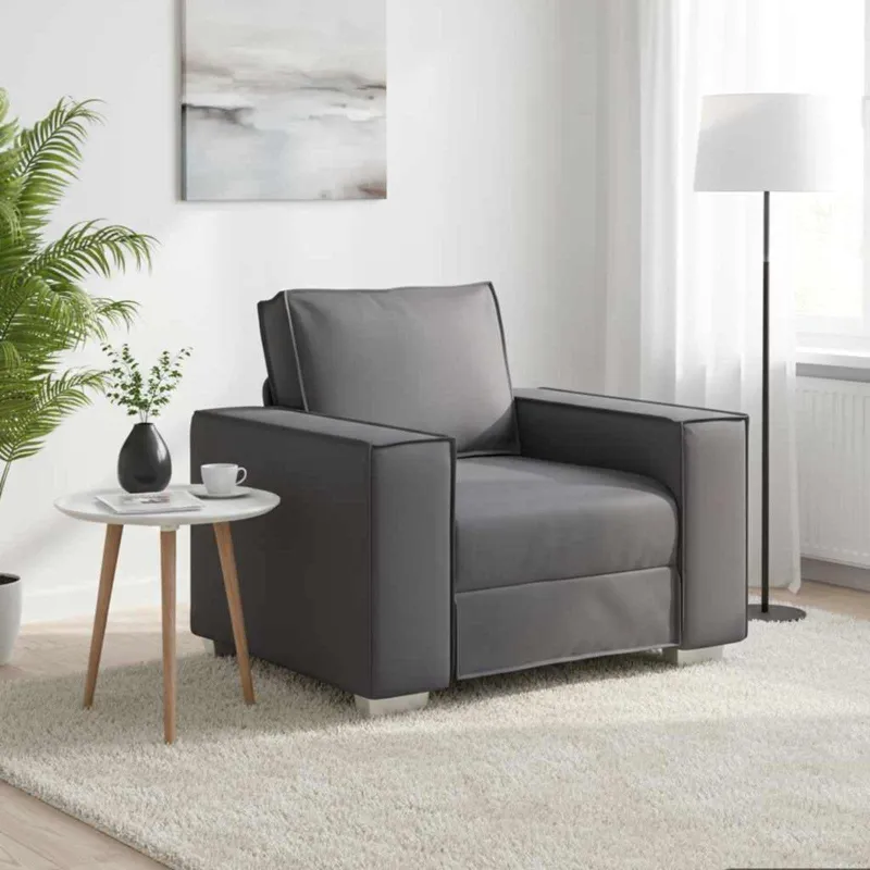 Sofa Kėdė Pilka 100 cm Dirbtinė oda