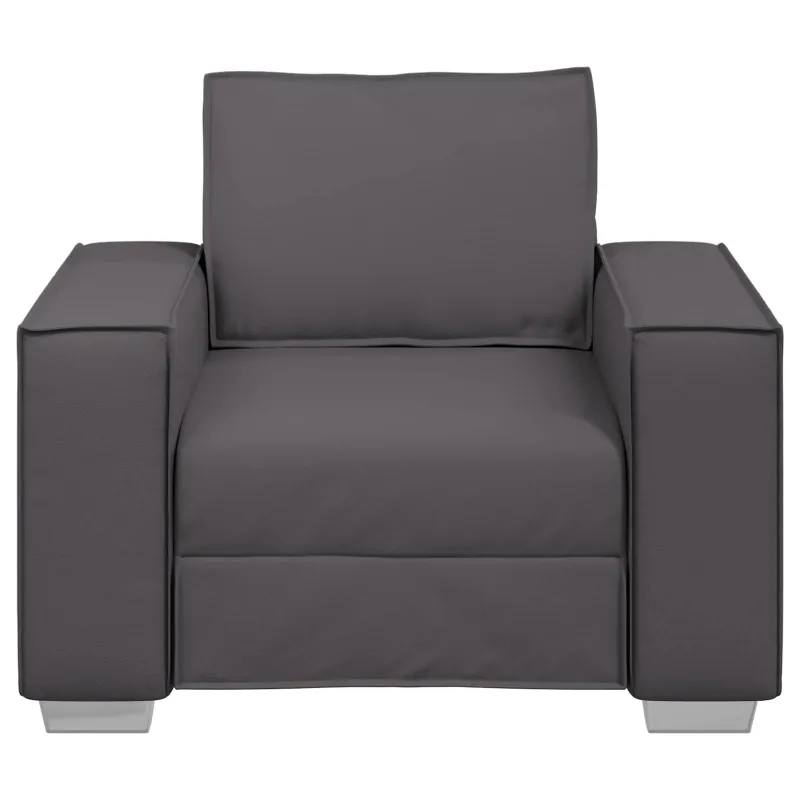Sofa Kėdė Pilka 100 cm Dirbtinė oda
