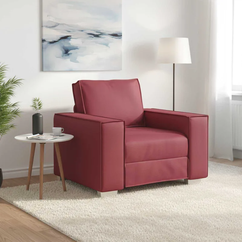Sofa Kėdė Vyno raudona 100 cm Dirbtinė oda