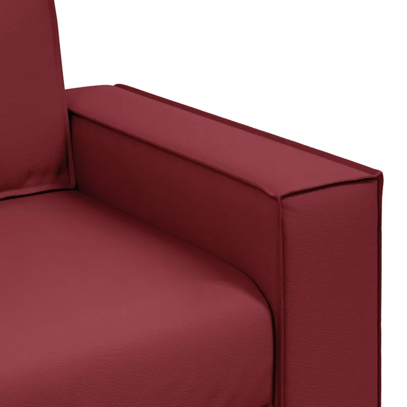 Sofa Kėdė Vyno raudona 100 cm Dirbtinė oda