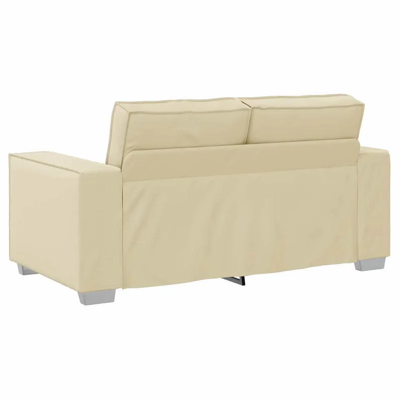 Dvivietė sofa Kreminė 160 cm Dirbtinė oda