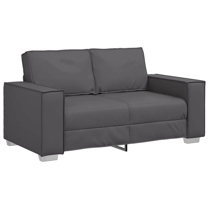 Dvivietė sofa Pilka 160 cm Dirbtinė oda