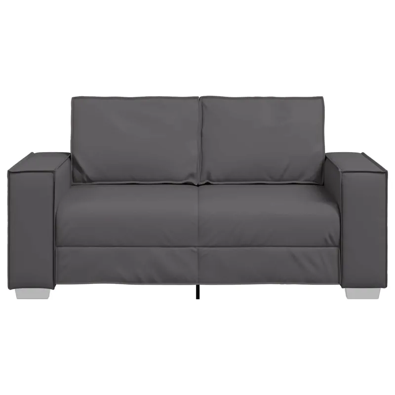Dvivietė sofa Pilka 160 cm Dirbtinė oda