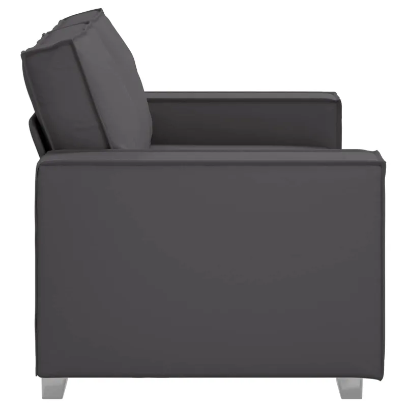 Dvivietė sofa Pilka 160 cm Dirbtinė oda