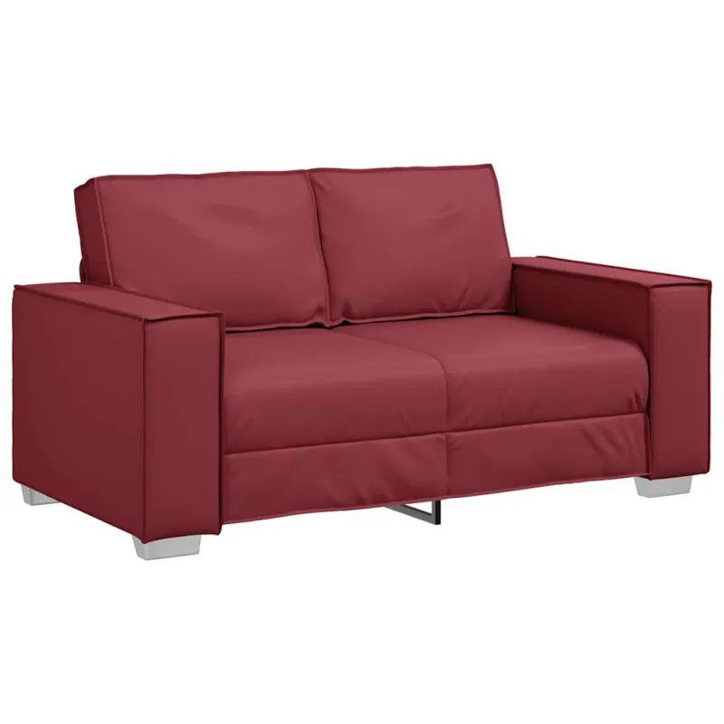 Dvivietė sofa Vyno raudona 160 cm Dirbtinė oda