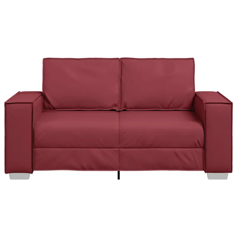 Dvivietė sofa Vyno raudona 160 cm Dirbtinė oda