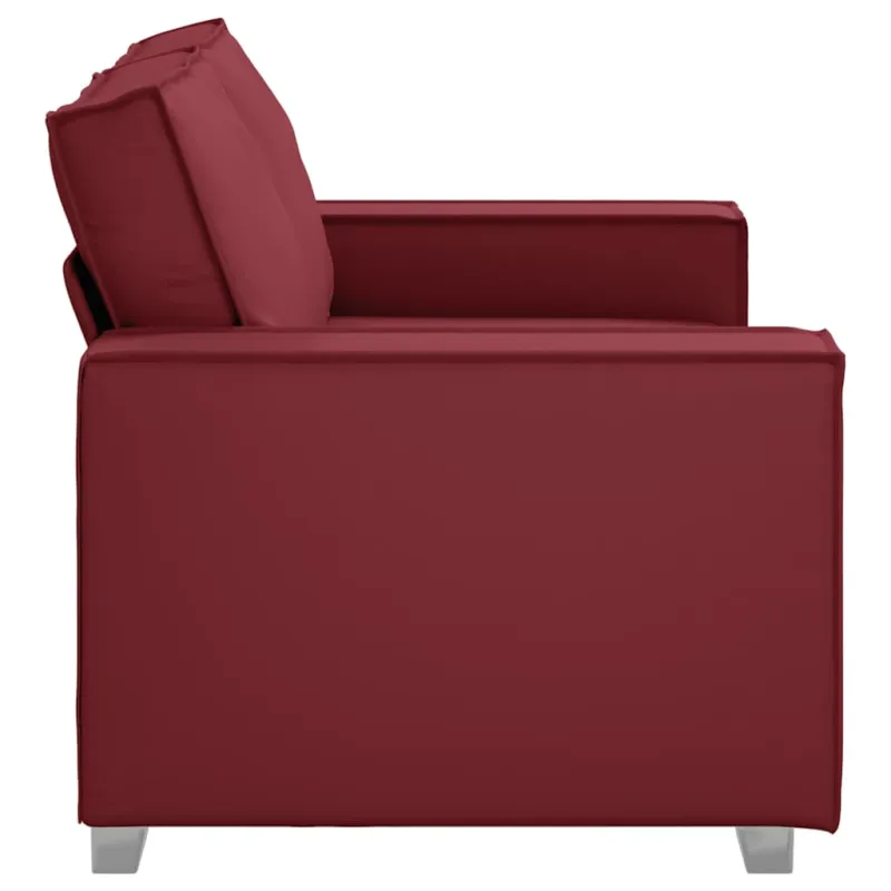 Dvivietė sofa Vyno raudona 160 cm Dirbtinė oda