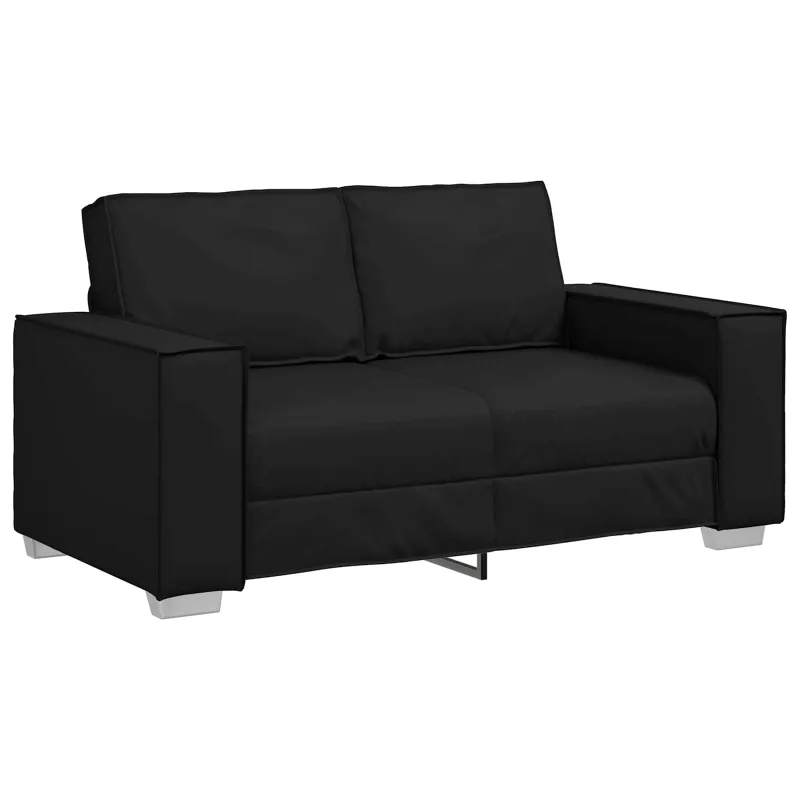 Dvivietė sofa Juodas 160 cm Dirbtinė oda