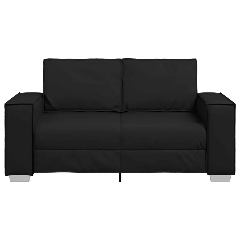 Dvivietė sofa Juodas 160 cm Dirbtinė oda