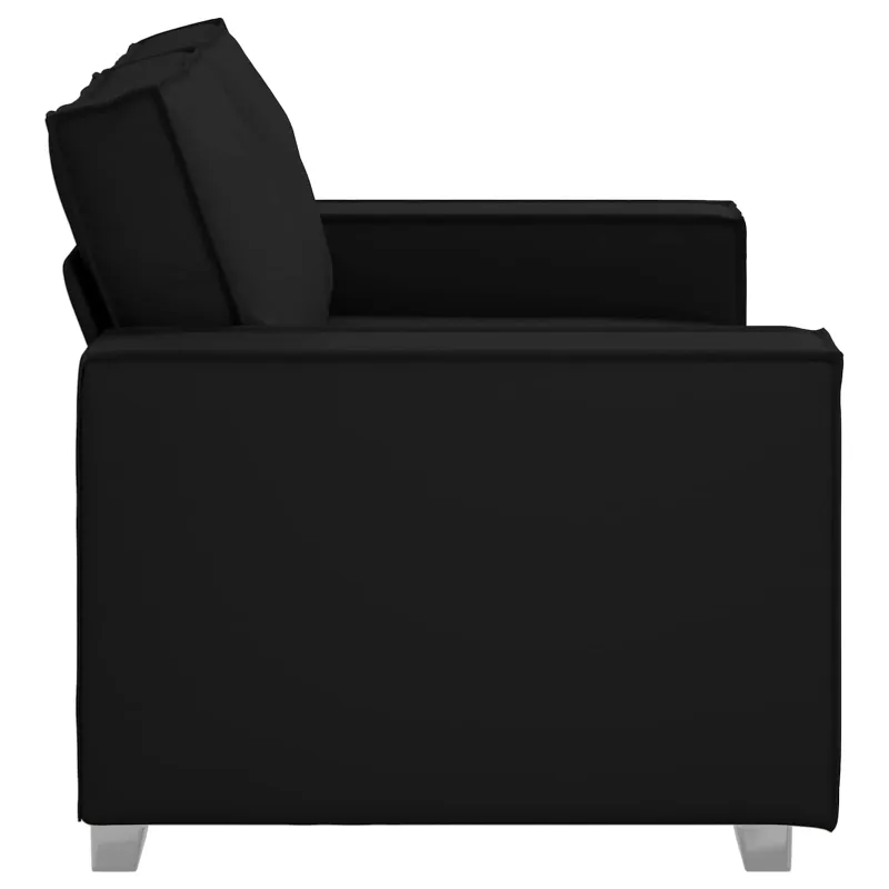 Dvivietė sofa Juodas 160 cm Dirbtinė oda
