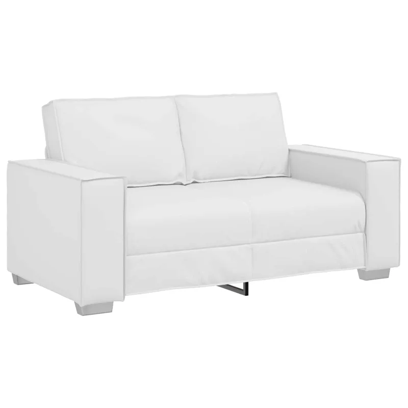 Dvivietė sofa Baltas 160 cm Dirbtinė oda