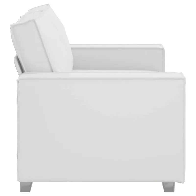 Dvivietė sofa Baltas 160 cm Dirbtinė oda