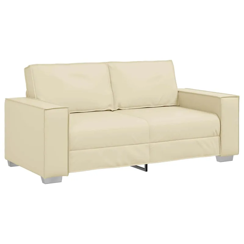 Dvivietė sofa Kreminė 180 cm Dirbtinė oda
