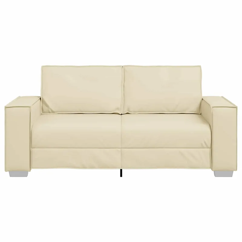Dvivietė sofa Kreminė 180 cm Dirbtinė oda