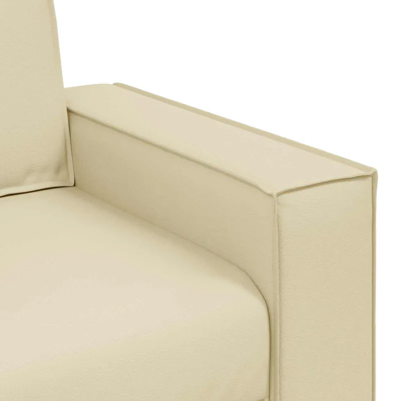 Dvivietė sofa Kreminė 180 cm Dirbtinė oda