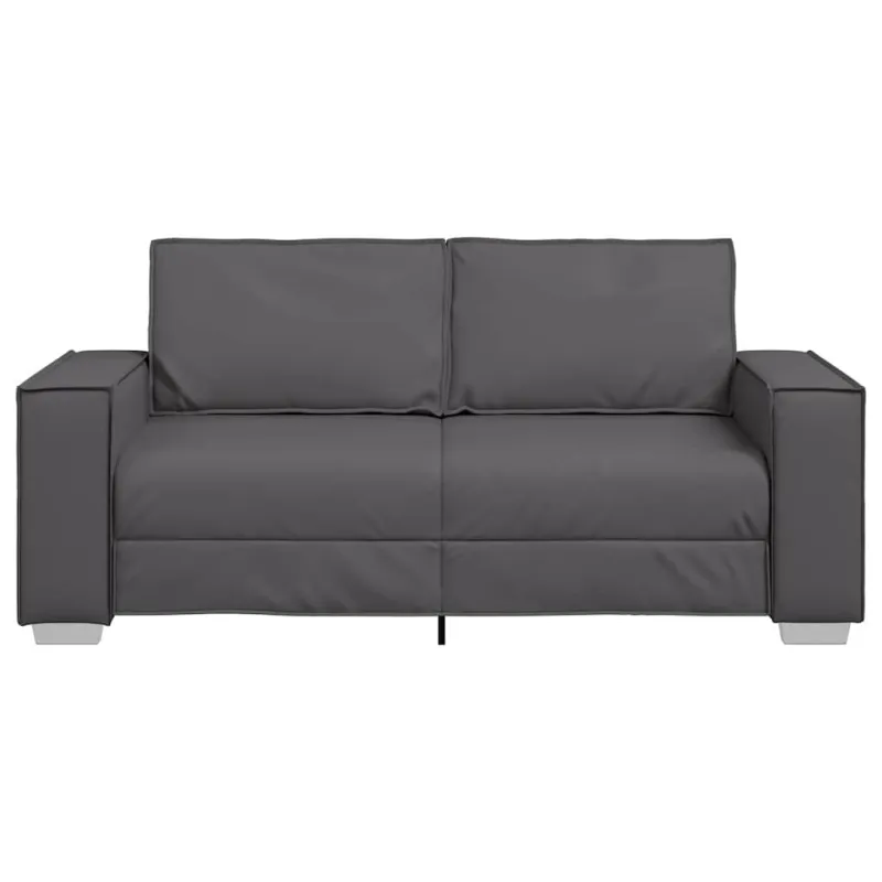Dvivietė sofa Pilka 180 cm Dirbtinė oda