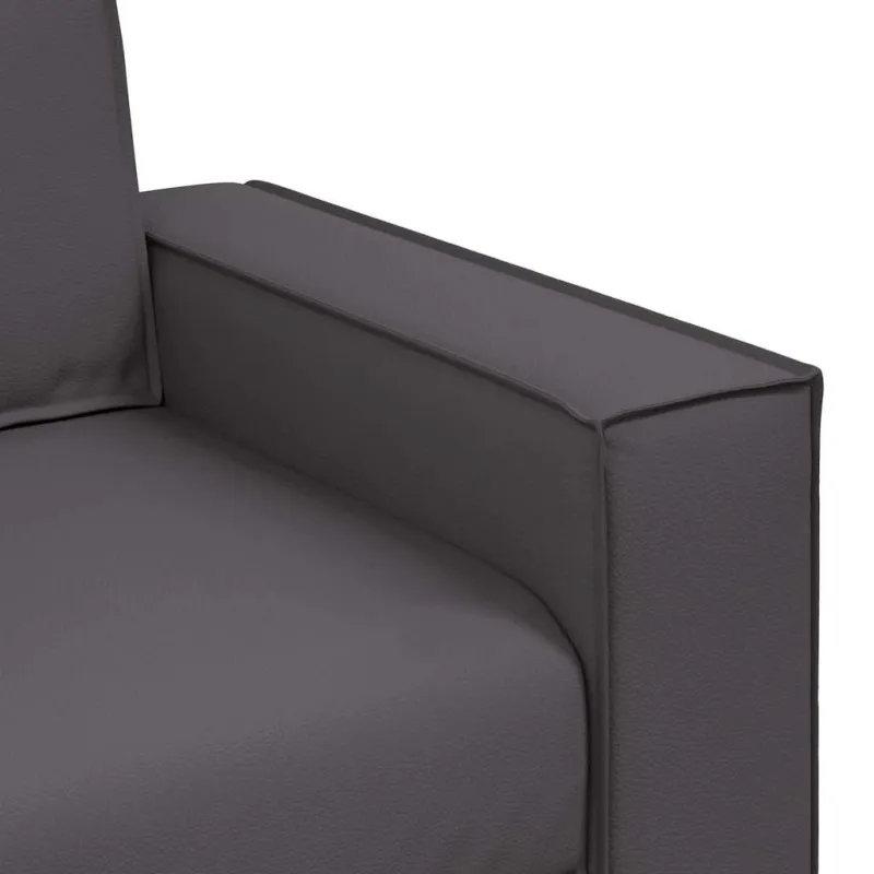 Dvivietė sofa Pilka 180 cm Dirbtinė oda