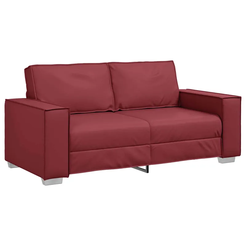 Dvivietė sofa Vyno raudona 180 cm Dirbtinė oda