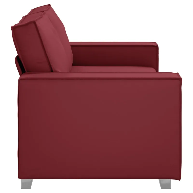 Dvivietė sofa Vyno raudona 180 cm Dirbtinė oda