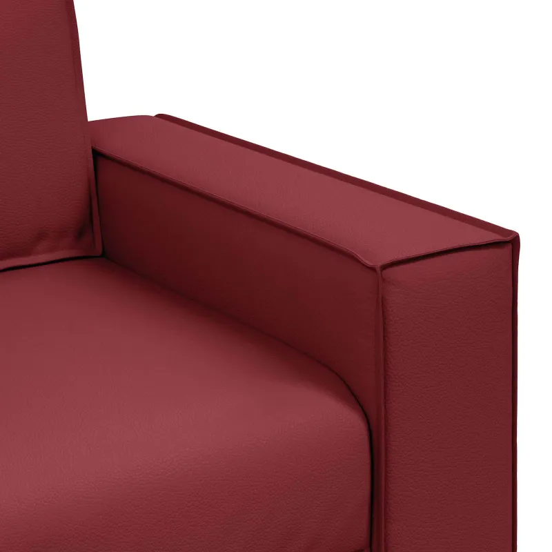 Dvivietė sofa Vyno raudona 180 cm Dirbtinė oda